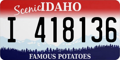 ID license plate I418136