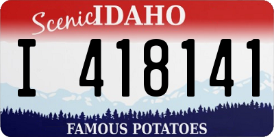ID license plate I418141