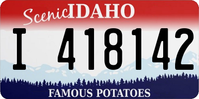 ID license plate I418142