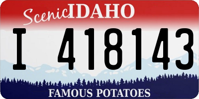 ID license plate I418143