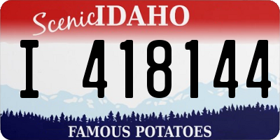 ID license plate I418144