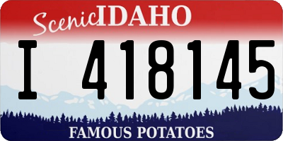 ID license plate I418145