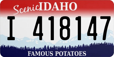 ID license plate I418147