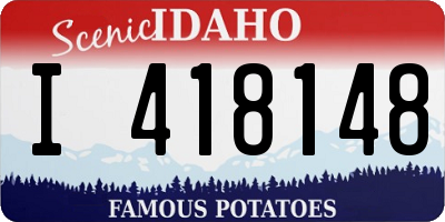ID license plate I418148