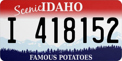 ID license plate I418152