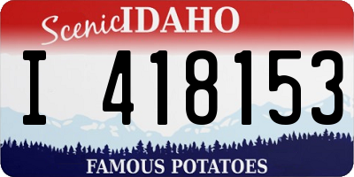 ID license plate I418153