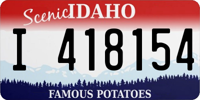 ID license plate I418154