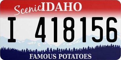 ID license plate I418156