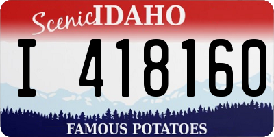 ID license plate I418160