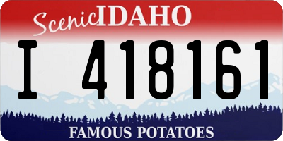 ID license plate I418161
