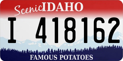 ID license plate I418162