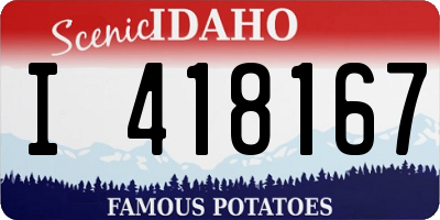 ID license plate I418167