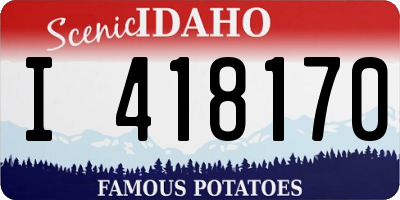 ID license plate I418170