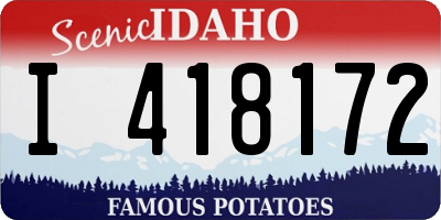 ID license plate I418172