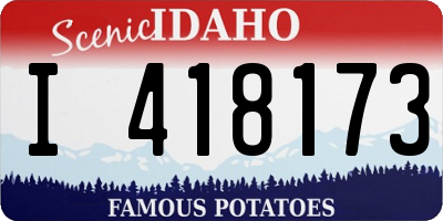 ID license plate I418173