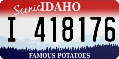 ID license plate I418176