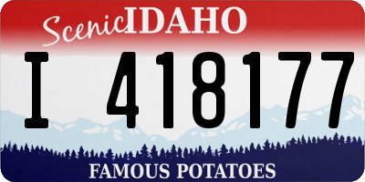 ID license plate I418177