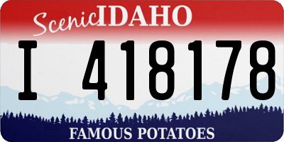 ID license plate I418178