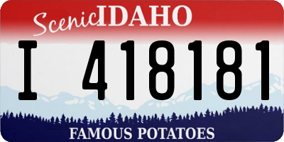 ID license plate I418181