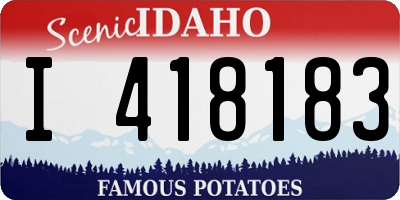 ID license plate I418183