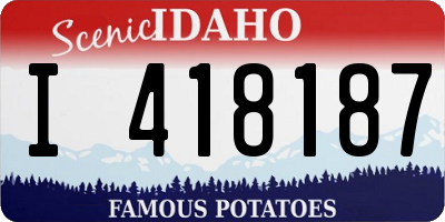 ID license plate I418187