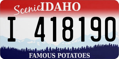 ID license plate I418190