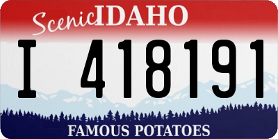 ID license plate I418191