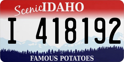 ID license plate I418192
