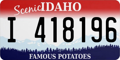 ID license plate I418196