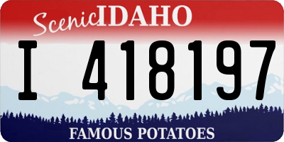 ID license plate I418197