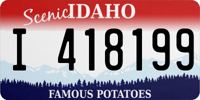 ID license plate I418199