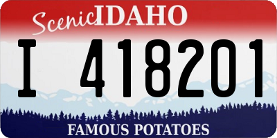 ID license plate I418201