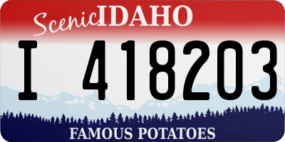 ID license plate I418203