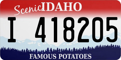 ID license plate I418205