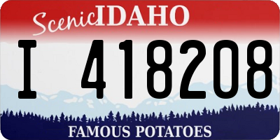 ID license plate I418208