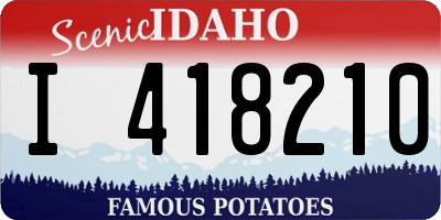 ID license plate I418210