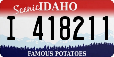 ID license plate I418211