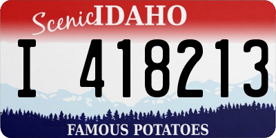 ID license plate I418213
