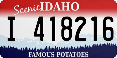ID license plate I418216