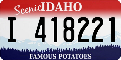 ID license plate I418221