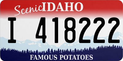 ID license plate I418222