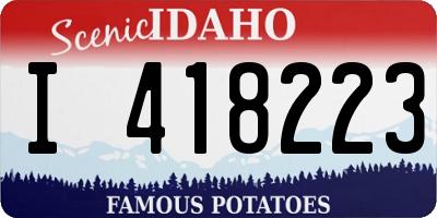 ID license plate I418223
