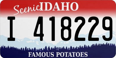 ID license plate I418229