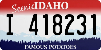 ID license plate I418231