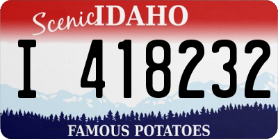 ID license plate I418232