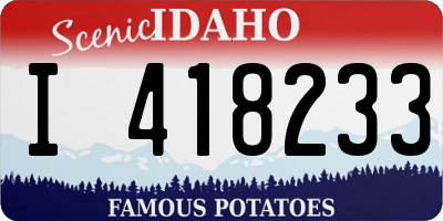 ID license plate I418233