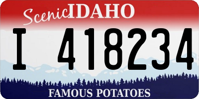 ID license plate I418234