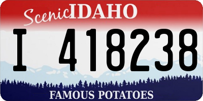 ID license plate I418238