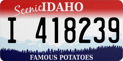 ID license plate I418239