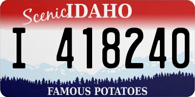 ID license plate I418240